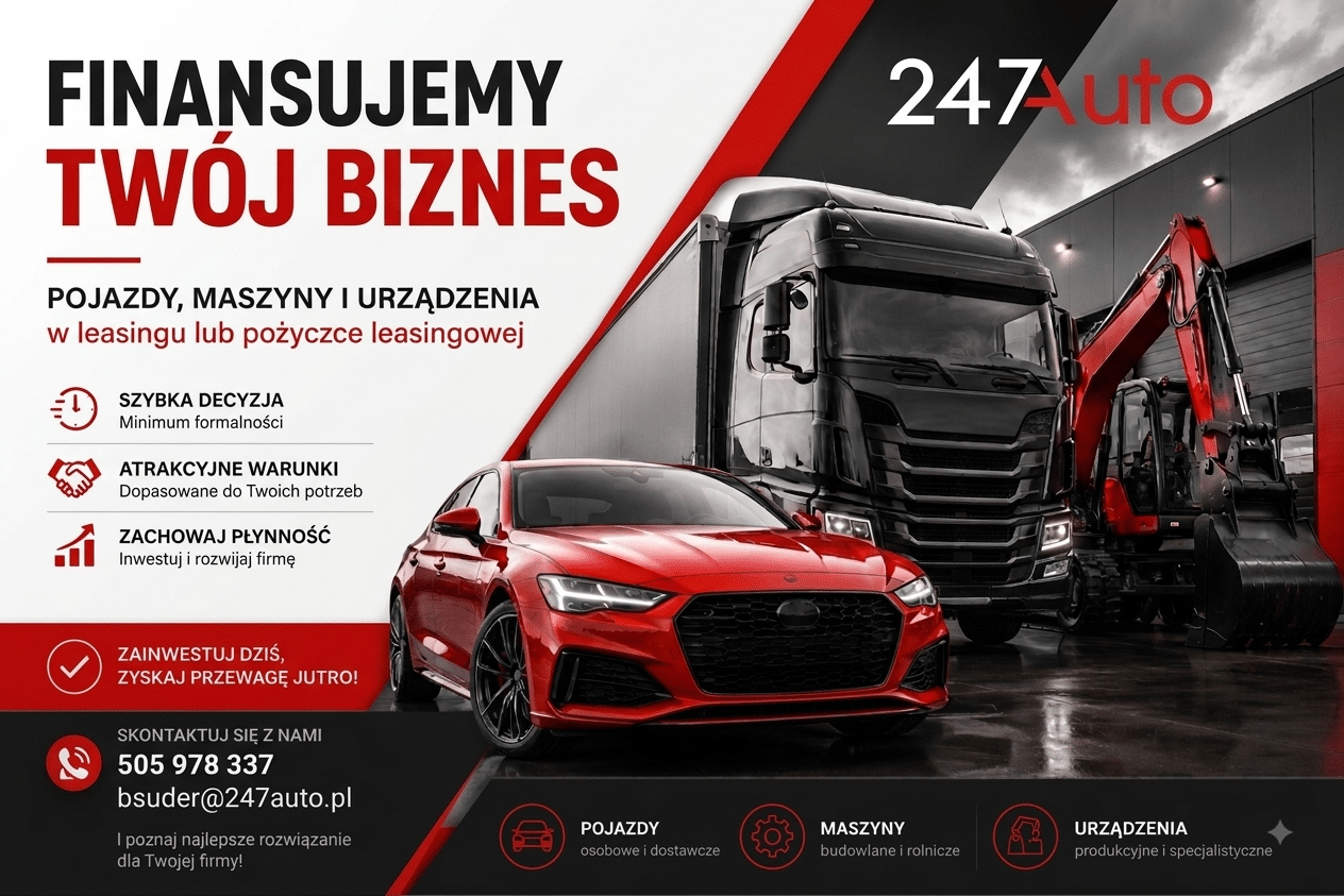 Finansowanie pojazdów, maszyn i urządzeń - 247auto.pl